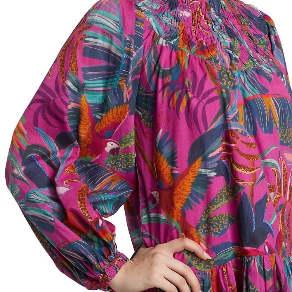 Farm Rio Rainbow Macaw Minidress / Size M / NWT - Picture 9 of 10